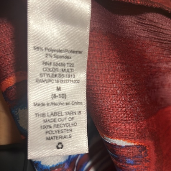 Scoop NYC Ruched Printed Button Front Midi Dress - Picture 8 of 8